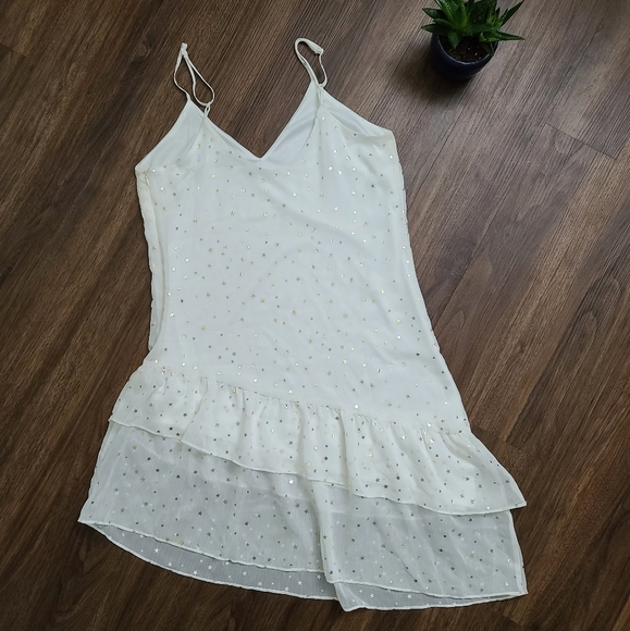 Collective Concepts Gold Star Asymmetrical Dress - Picture 2 of 4